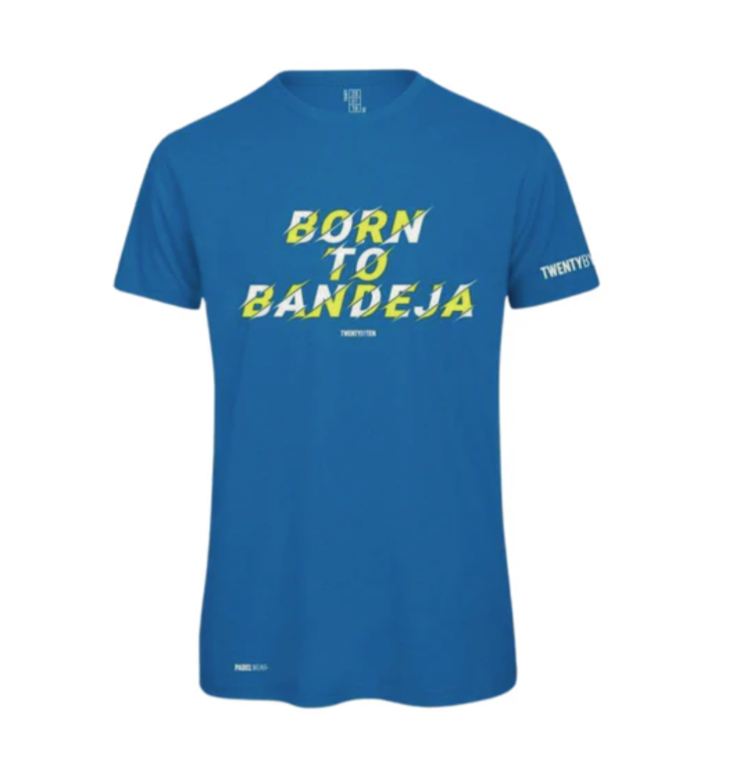 T-shirt TBT - Padel Wear® Born to Bandeja Coton Bleu